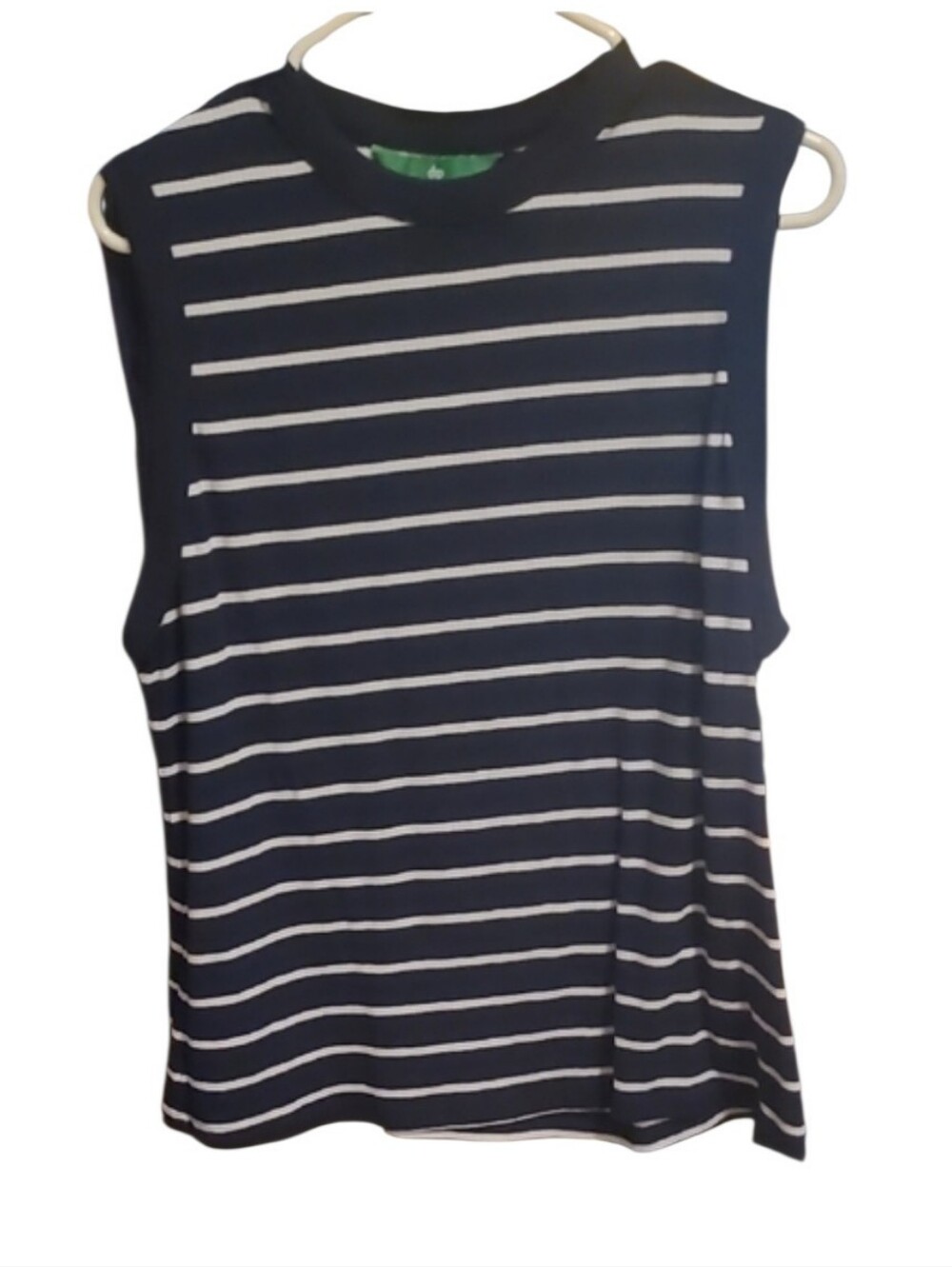 dip Navy and White Striped Tank Top